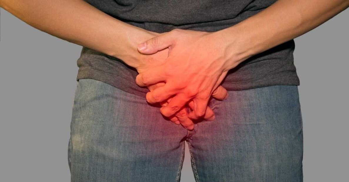 Pain in the groin during pathological prescription