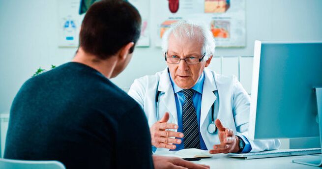 The doctor advises the man about potency-enhancing drugs
