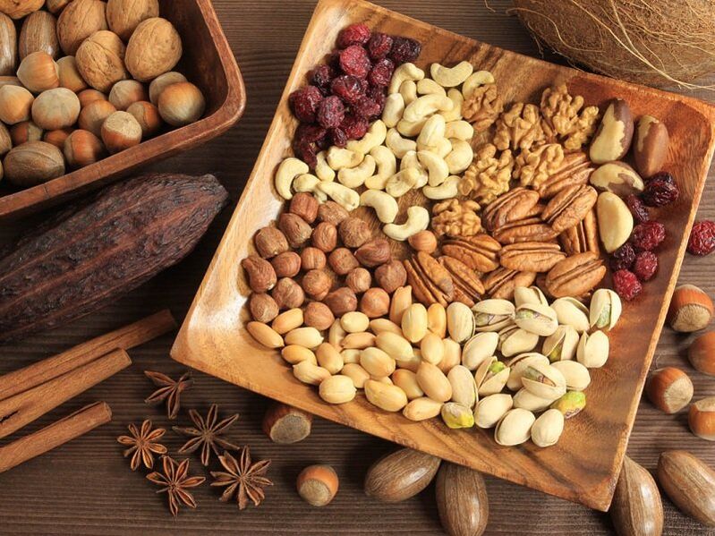 various nuts for improving potency